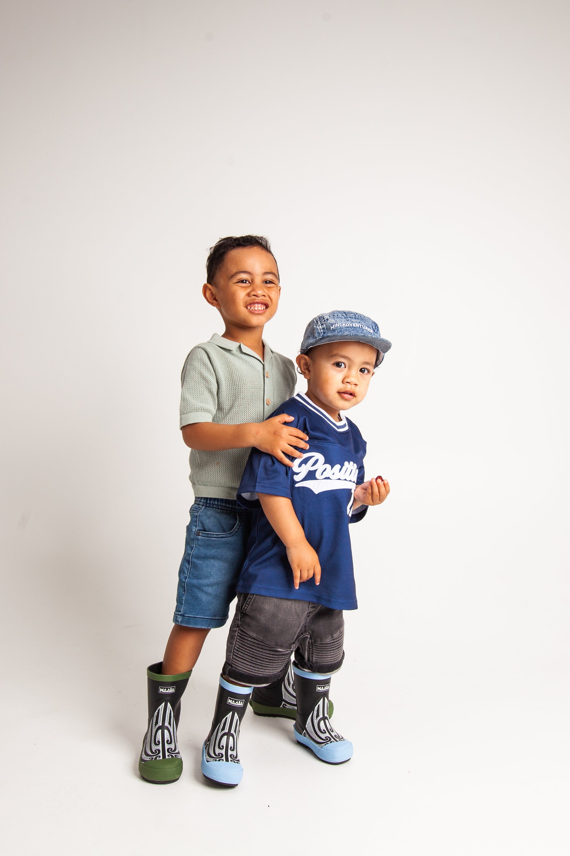 Kids Maaia Original Gumboots with Kowhaiwhai