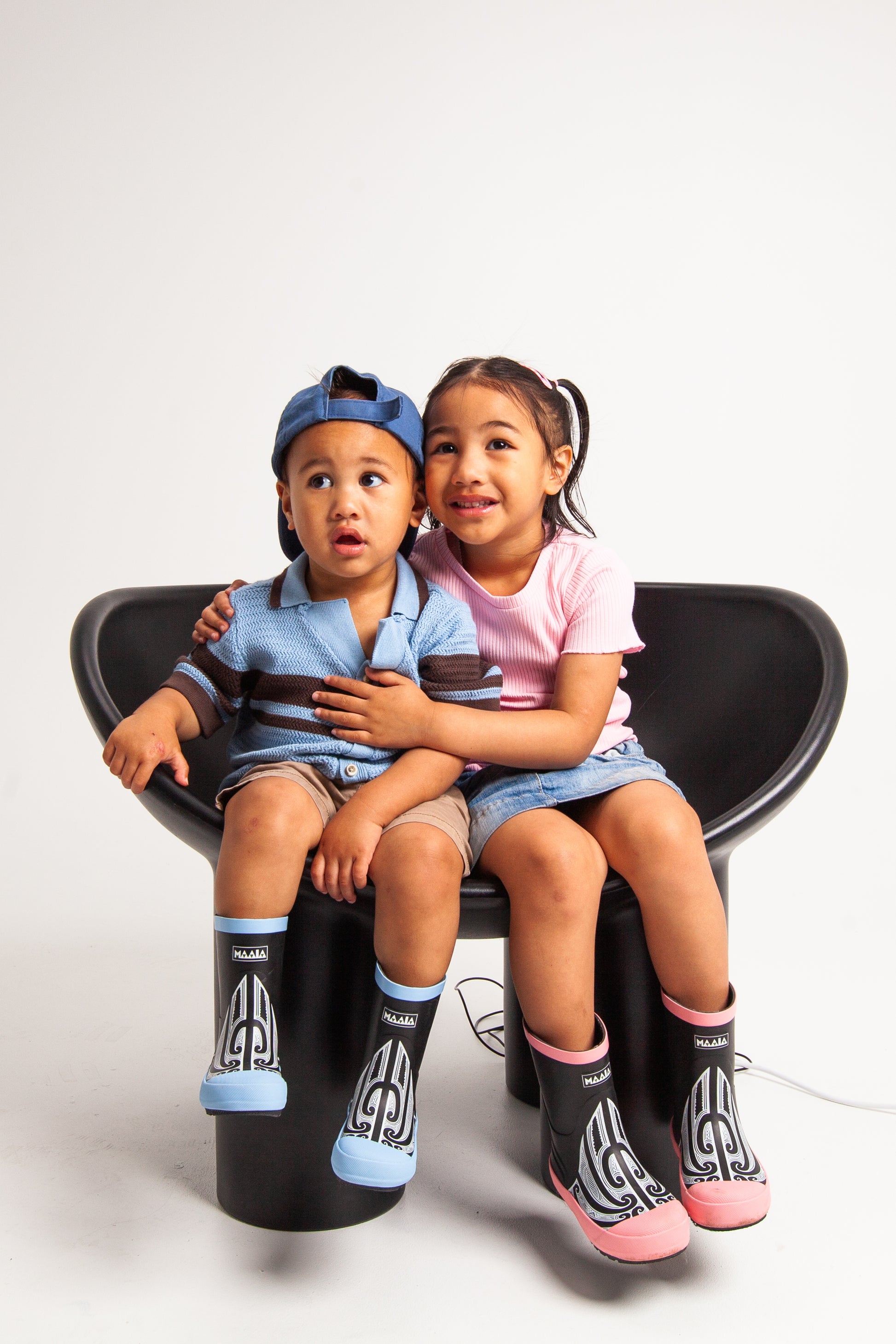 Kids Maaia Original Gumboots with Kowhaiwhai