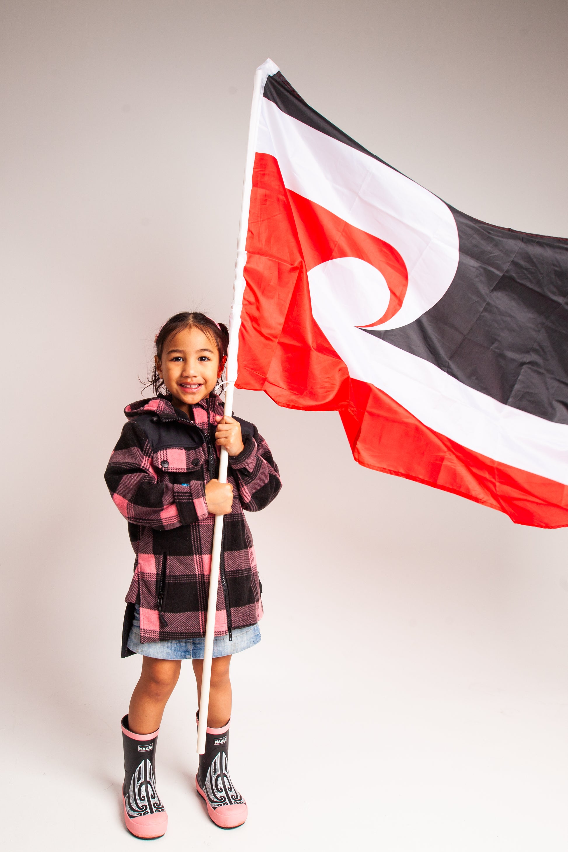 Kids Maaia Original Gumboots with Kowhaiwhai