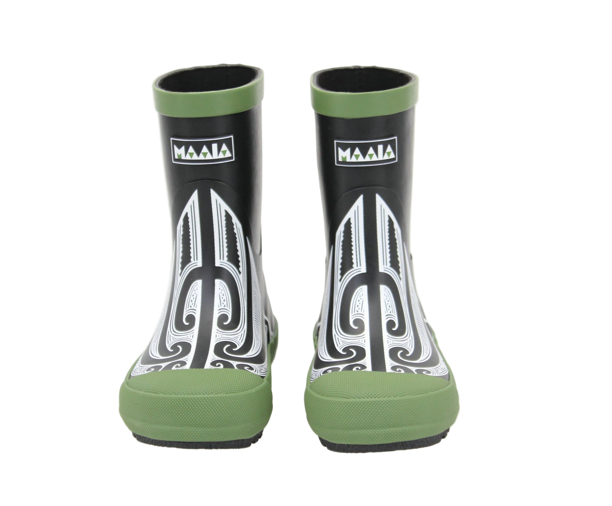 Kids Maaia Original Gumboots with Kowhaiwhai