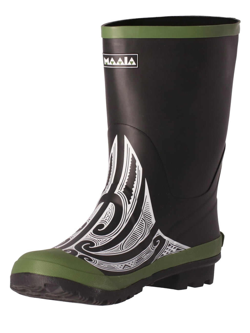 Original Gumboots with Kōwhaiwhai - Kakariki/Green