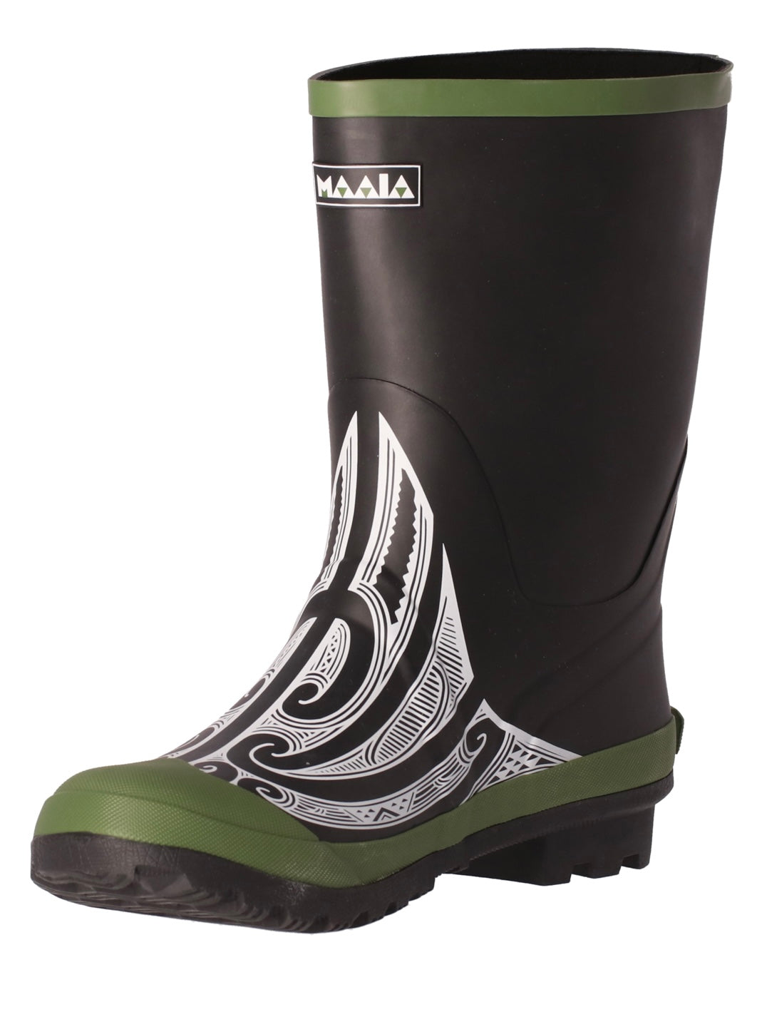 Original Gumboots with Kōwhaiwhai - Kakariki/Green