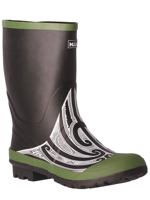 Original Gumboots with Kōwhaiwhai - Kakariki/Green