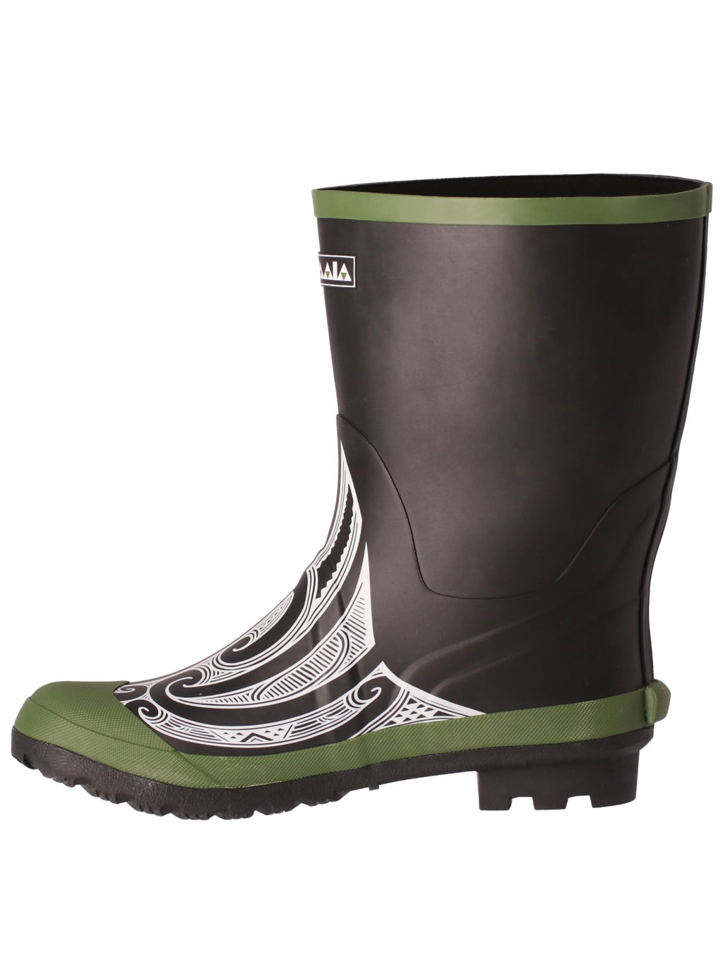 Original Gumboots with Kōwhaiwhai - Kakariki/Green