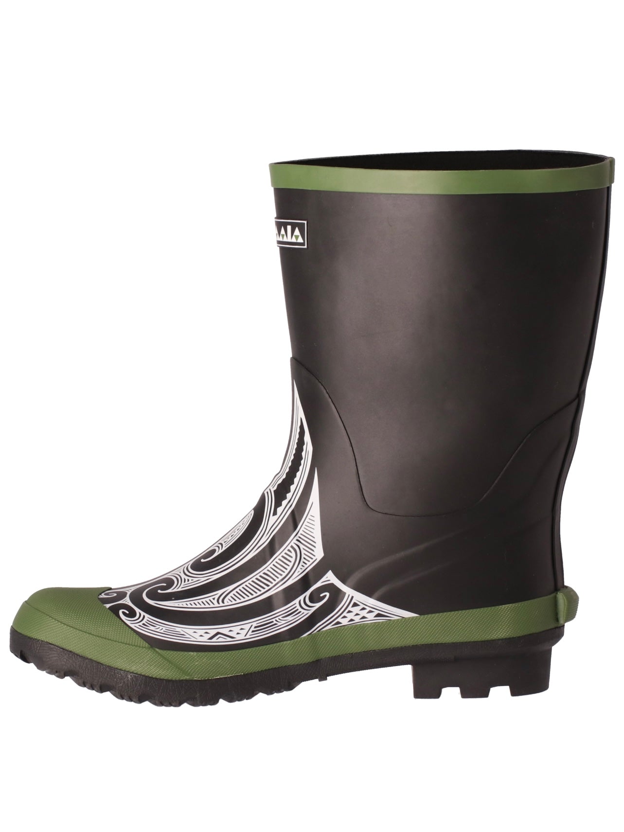 Original Gumboots with Kōwhaiwhai - Kakariki/Green