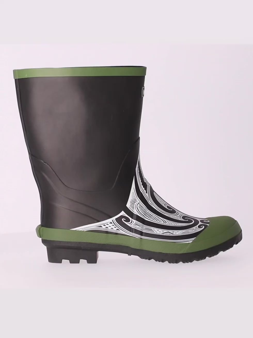 Original Gumboots with Kōwhaiwhai - Kakariki/Green